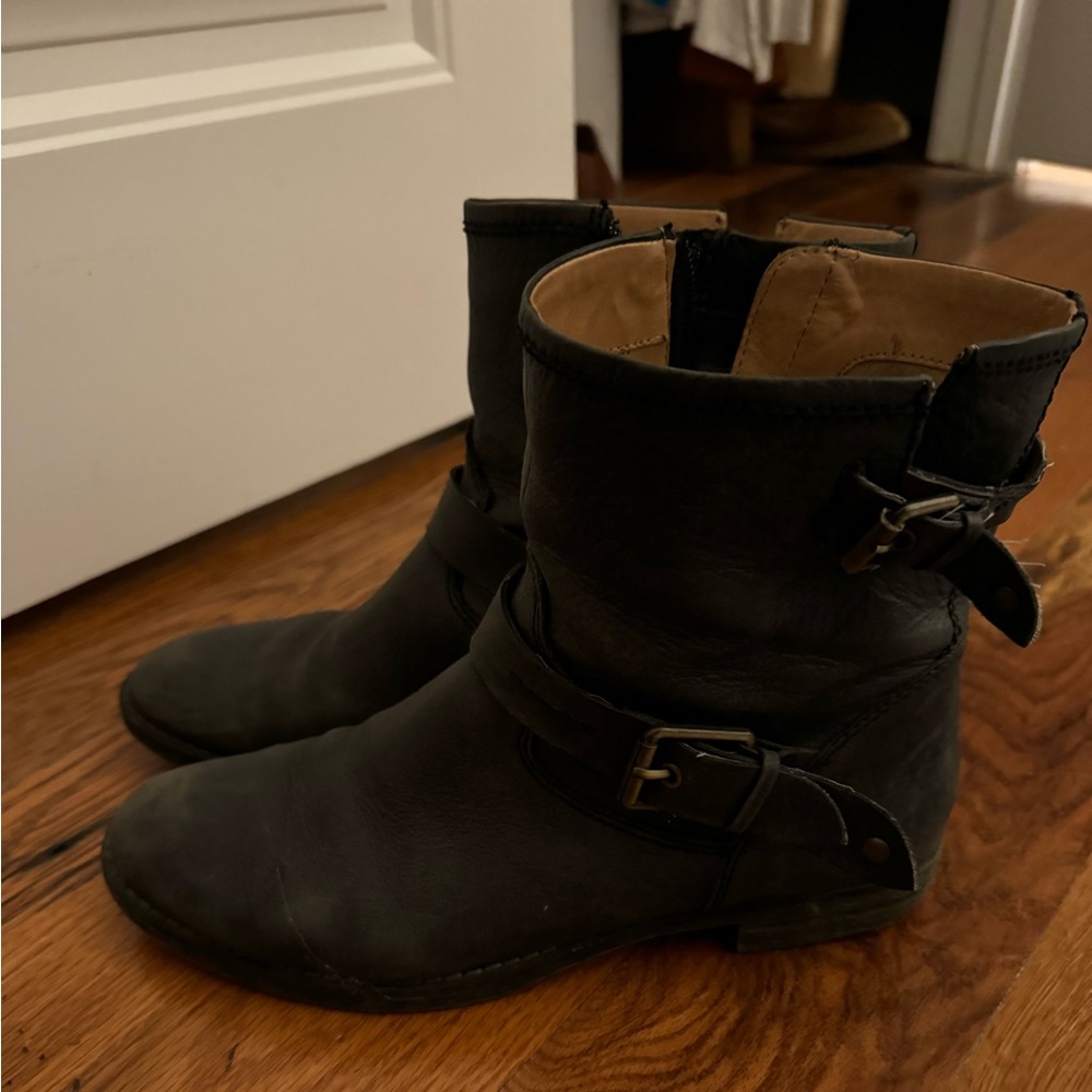 Biala Leather Biker Boots Size 41